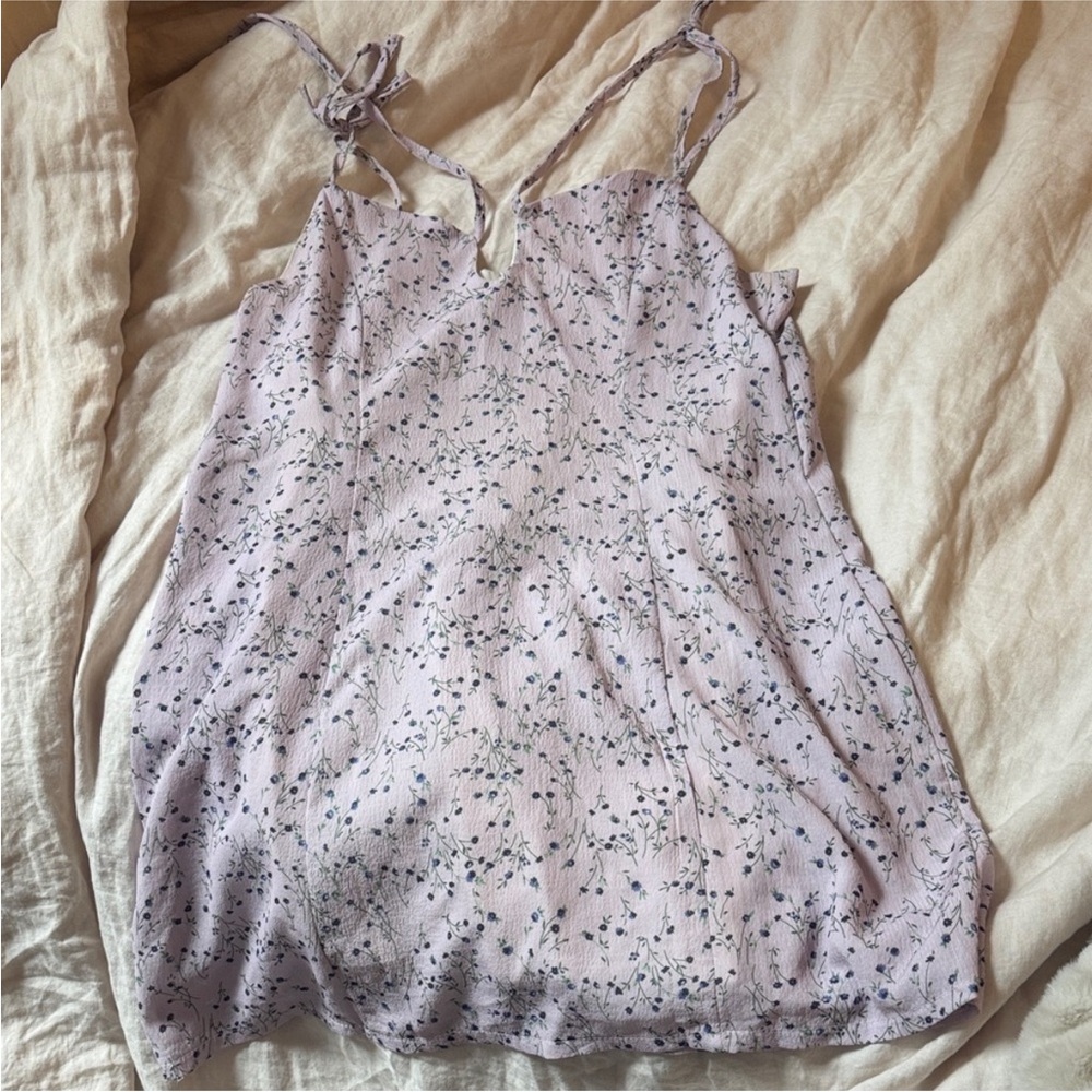 Princess Polly Lana Lavender Floral mini dress size 4 - Picture 2 of 3